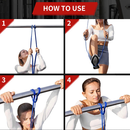AUVIM pretestības lentu komplekts Fitnesa lentes 3 dažādi pretestības lentu līmeņi spēka treniņiem, stiepšanās vingrinājumiem, kalistenikai, krosfitnesam, Pilates, jogai, ieskaitot durvju enkura uzglabāšanas maisiņu