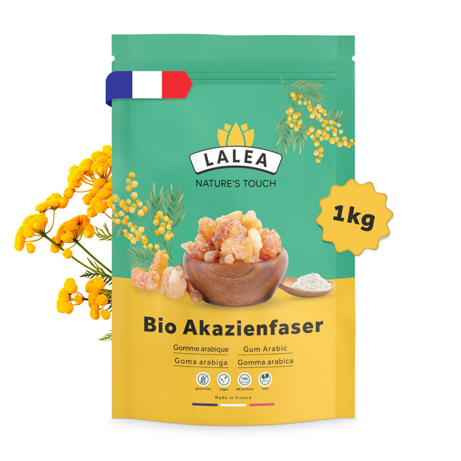 Organisks akācijas šķiedras pulveris - 1 kg - 90% šķiedrvielu, šķiedras pulveris no akācijas šķiedras, bioloģisks, vegāns un keto, bez glutēna, gumiarābikses pulveris, šķiedrvielu uztura bagātinātājs
