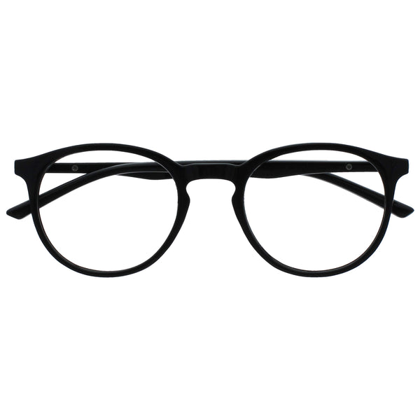 OPULIZE Met brilles Zilās gaismas filtrs Plāns apaļš rāmis Atsperes eņģes Uzlabo miegu Datorbrilles Spēlēm Pretatspīduma Melnas Vīriešiem Sievietēm B60-1 +0.00