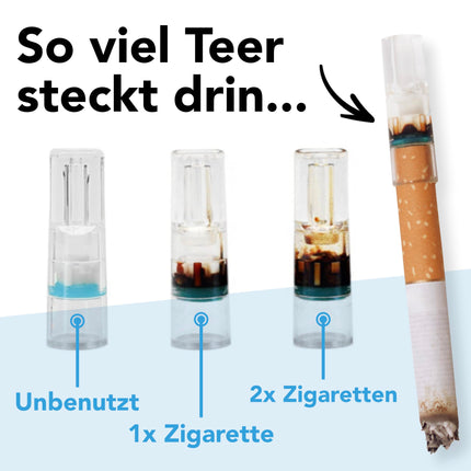 BetterSmoke pretdarvas filtrs | Cigarešu filtra stiprinājums | 100 gabali (kārba, 2 gabali)