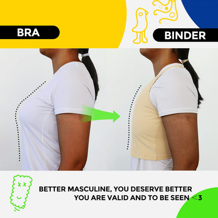Wonababi krūšu saite transpersonām, transpersonu saite ar Racerback krūšu saiti Cosplay FTM saitei