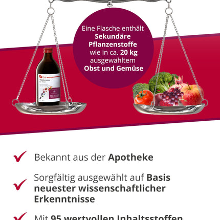 Dr. Wolz Vital Complex 500ml - Mikroelementu komplekss ar 95 sastāvdaļām - Vitamīni, minerālvielas, mikroelementi un sekundārās augu vielas - Vita sulu koncentrāts imūnsistēmai - vegāns