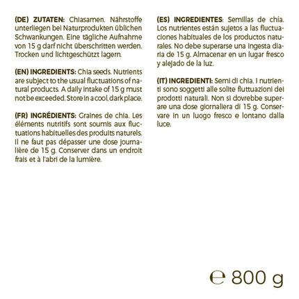 GreatVita čia sēklas 800 g, dabīgas un bez ĢMO