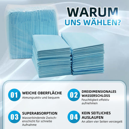 40 gabali 80x90 cm 5 slāņu vienreizlietojami gultas ieliktņi nesaturēšanai, gultas ieliktņi nesaturēšanai, vienreizlietojami pieaugušajiem, īpaši absorbējoši 70 g lieljaudas gultas ieliktņi nesaturēšanai, vienreizlietojami pārtinamie ieliktņi