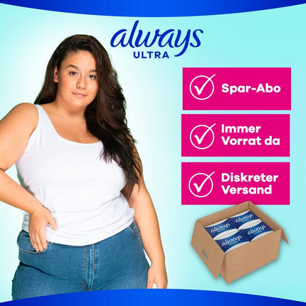Always Ultra higiēniskās paketes sievietēm, 1. izmērs, kokvilnas aizsardzība, normāla, 66 higiēniskās paketes ar spārniņiem (3 x 22 paketes), mēneša iepakojums, īpaši plānas un ļoti absorbējošas