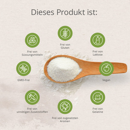 Effective Nature organiskais inulīna pulveris - 100% šķīstošās šķiedras pulveris no bioloģiskās agaves, bez glutēna, vegāns - 450g