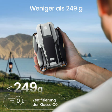 Holy Stone HS440G drons ar 4K kameru pieaugušajiem, 23 minūšu lidojuma laiks, bezsuku motors, GPS seko man, automātiska atgriešanās, 5G FPV pārraide, salokāms kameras drons zem 249 g iesācējiem, C0