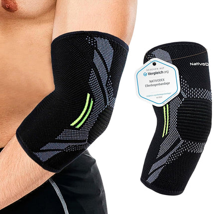 NativoDex elkoņa ortoze – kompresijas ortoze elkonim, tenisa elkoņa ortoze, golfa spēlētāja elkoņa ortoze, tendinīta, osteoartrīta, sporta rokas ortoze vīriešiem un sievietēm