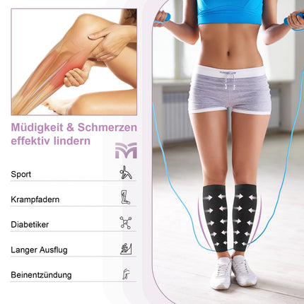 Migliore Wear 2 pāru kompresijas zeķes sievietēm un vīriešiem, 20-30 mmHg | 2. klases medicīniskās kompresijas zeķes, pakāpeniskas atbalsta zeķes, trombozes zeķes