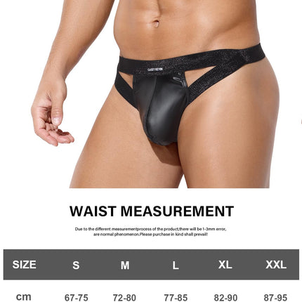 Casey Kevin stringbiksītes vīriešiem no PU ādas, vīriešu biksītes, stringbiksītes ar zemu jostasvietu, T veida muguras G-string apakšbikses