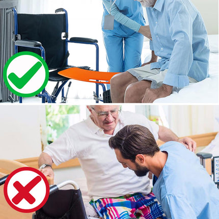 Pārvietošanas palīglīdzekļi Ratiņkrēsla pārvietošanas dēlis, bīdāms dēlis ratiņkrēslu lietotājiem, neslīdošs palīglīdzeklis invalīdu gultai, pacienta pārvietošanas palīglīdzeklis aprūpei, palīglīdzeklis vecāka gadagājuma cilvēkiem Celtspēja 150 kg
