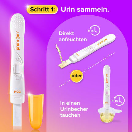 Premom 3 x grūtniecības testi agrīnā stadijā - agrīna grūtniecības testa HCG grūtniecības tests 10mSV/ml ar APP, īpaši agrīns tests (3HCG tests)