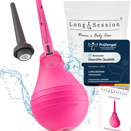 Long.Session® klizma resnās zarnas attīrīšanai (240ml) ĪPAŠA CENA, Ar pretrefluksa funkciju, Anālā duša sievietēm, Duša dibenam, Klizmas resnās zarnas attīrīšanai, Intīmā duša