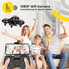 Holy Stone HS420 mini drons ar HD 1080P regulējamu kameru, 2 vadības režīmiem, avārijas apstādināšanu, orbītu, 360° pagriezienu, bezgalvas režīmu, 2 ātrumiem, dāvana iesācējiem bērniem, co