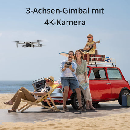 DJI Mini 2 Fly More Combo, īpaši viegls salokāms kameras drons, 3 asu stabilizators ar 4K kameru, 12 MP, 31 minūšu lidojuma laiks, trīs baterijas, OcuSync 2.0, 10 km HD video pārraide, drons iesācējiem, pelēks