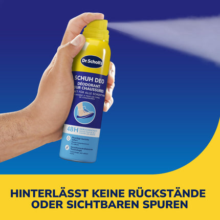 Scholl Fresh Step apavu aerosols pret nepatīkamām smakām, maigs pēdu dezodorants ar ilgstošu iedarbību pret nepatīkamām smakām, svaigiem apaviem, (1 x 150 ml)