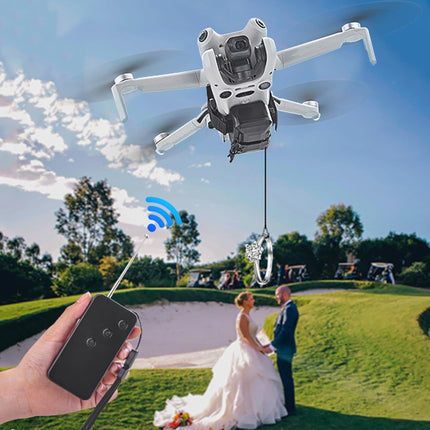 VGEBY Drone Airdropper, RC Drone Airdropper 500 metru tālvadības dronu kravas atbrīvošanas sistēma, dronu transportēšanas ierīce 4 Pro, Mavic 3 Air 3 F11 kāzu ballītei