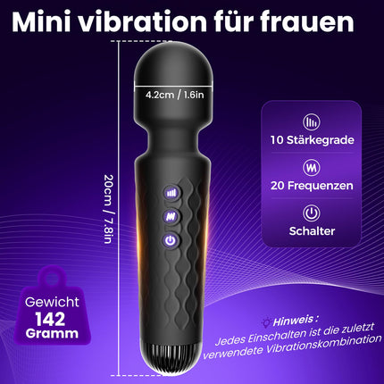 Gobeken vibrators sievietēm, dildo ar 10 vibrācijas intensitātēm, seksa rotaļlieta sieviešu pāriem 20 vibrācijas frekvences, vibratoru komplekti sieviešu klitora masierim, masāža melna