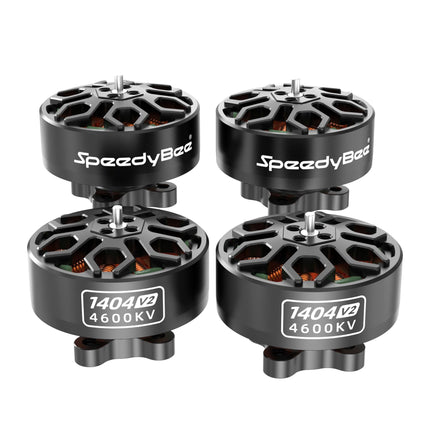 SpeedyBee 1404 4600KV bezkontaktu FPV motors Bee25 2,5 collu FPV droniem - 4 gabalu iepakojums, aviācijas alumīnijs, jaudīgs un stabils 2,5, 3,5 collu un 4 collu FPV konstrukcijām. Whoop Toothpick Cinewhoop.