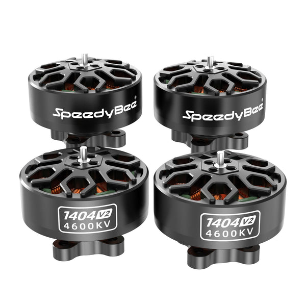 SpeedyBee 1404 4600KV bezkontaktu FPV motors Bee25 2,5 collu FPV droniem - 4 gabalu iepakojums, aviācijas alumīnijs, jaudīgs un stabils 2,5, 3,5 collu un 4 collu FPV konstrukcijām. Whoop Toothpick Cinewhoop.