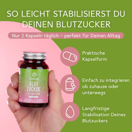 BitterLiebe Blood Sugar* komplekss dabiskai cukura līmeņa asinīs regulēšanai (1)