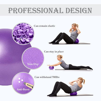 Pilates bumba, vingrošanas bumba maza, 22 cm Pilates bumba, vingrošanas bumbas bērniem, Overball fitnesa bumba jogas bumba fitbola birojs ergonomisks līdzsvara aprīkojums jogai vingrošanai sporta zāles vingrinājumi fitnesa terapijas piederumi