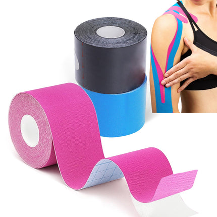 Grunda Kinesiotapes - 3 kinezioloģisko lentu ruļļi (5 cm x 5 m) Kinesiotape - profesionāla fizioteipa un sporta lente - ūdensizturīgas un ādai draudzīgas sporta lentes muskuļu atbalstam, ceļa sāpēm