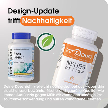 Fair &amp; Pure® - Agaricus Blazei 1300 mg - 120 kapsulas - ABM - Agaricus Blazei Murill - ārstnieciskās sēnes - vegānas - dabīgas - bez magnija stearāta