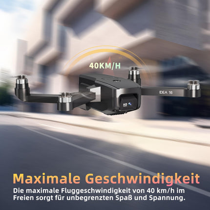 Drons ar 4K kameru, 5G WiFi pārraidi, maksimālo lidojuma ātrumu 40 km/h, 4. līmeņa vēja pretestību, bezkontaktu motoru, drons pieaugušajiem, salokāms kvadrokopters