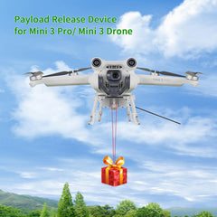 LICHIFIT Drone Airdrop sistēma, universāla DJI Mini 3 Pro/Mini 3 droniem - saderīga, kravnesība 200 g, tālvadības pults 1000 m, gaiši pelēka