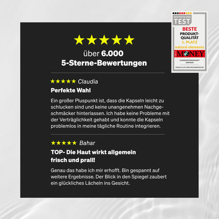 Vegānu hialuronskābe – 500 mg hialuronskābes/kapsulā – 90 kapsulas 3 mēnešiem – 500–700 kDa – augsta deva, bez piedevām – ražots Vācijā un laboratoriski pārbaudīts