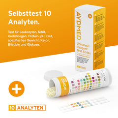 100 x Aydmed urīna analīzes testa strēmeles 10 parametru urīna testa strēmeles leikocītu, nitrītu, urobilinogēna, olbaltumvielu, pH, asiņu, īpatnējā svara, ketonvielu, bilirubīna un glikozes noteikšanai