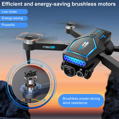 OBEST drons ar 4K kameru bērniem iesācējiem, salokāms mini drons, WiFi tiešraides pārraide, bezsuku motors, šķēršļu apiešana, 2 baterijas, ilgs lidojuma laiks, bezgalvas režīms, 3D apgriešana, pacelšanās/nosēšanās ar vienu taustiņu