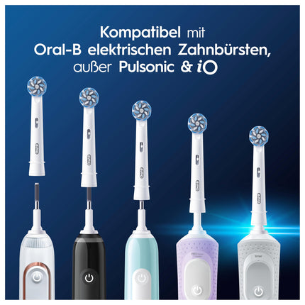 Oral-B Pro Sensitive Clean elektriskajai zobu birstei paredzētās birstes galviņas, 12 gab., maiga zobu tīrīšana, X veida sariņi, oriģinālā zobu birstes galviņa Oral-B zobu birstēm, iepakojums, kastītei piemērots ievietošanai pastkastītē.