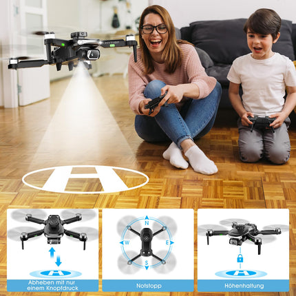 HYTOBP S165 MAX drons ar 2 kamerām 1080P pieaugušajiem, mini droni ar kameru bērniem/iesācējiem, drons ar 40 minūšu lidojuma laiku (3 baterijas), 5G WiFi FPV pārraide, pacelšanās/nosēšanās, nospiežot pogu