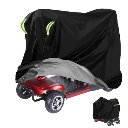 MaxAwe 170x 61x117cm mobilitātes skrejriteņa pārsegs, ūdensizturīgs mobilitātes skrejriteņa pārsegs, 420 Oxford pārsegs, izturīga mobilitātes skrejriteņa pārsegs ar elastīgu joslu invalīdu skrejriteņa aizsargapvalkam