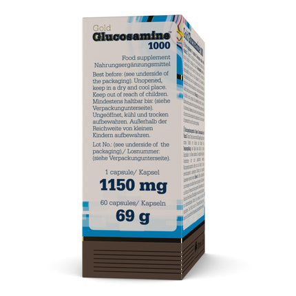 Olimp Labs Glucosamine 1000-60 kapsulas - uztura bagātinātājs kapsulu veidā ar glikozamīna sulfātu un C vitamīnu