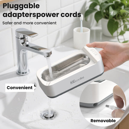 Ultraskaņas tīrīšanas ierīce Ultraskaņas tīrītājs Ultraskaņas ierīce KECOOLKE 400ml Sonic Cleaner ar digitālo taimeri glāzēm, gredzeniem, monētām, pirkstu gredzeniem, naudai