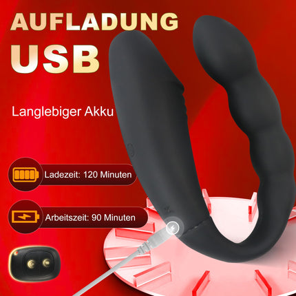 YcsLust dubultie dildo, dildo, anālais vibrators, klitora stimulators, G punkta vagīnas klitora anālā masāža, bezvadu vadības dildo, divgalvu vibratori, U veida seksa rotaļlietas sievietēm, lesbietēm, pāriem