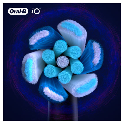 Oral-B iO Ultimate tīrīšanas birstes galviņas elektriskajai zobu birstei, 4 gab., maksimāla zobu tīrīšana ar iO tehnoloģiju, zobu birstes galviņa Oral-B zobu birstēm, melna, 4 gab. iepakojumā