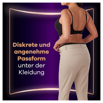 Always Discreet Boutique biksītes urīna nesaturēšanai M izmērs (9 biksītes) sievietēm, urīnpūšļa vājuma gadījumā, absorbē smakas un mitrumu, novērš noplūdes, melnas (iepakojums var atšķirties)