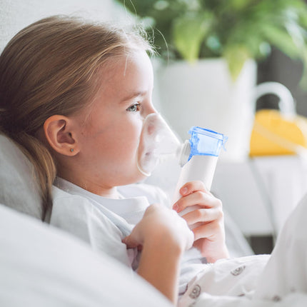 Pmgud pārnēsājams inhalators bērniem un pieaugušajiem elektrisks inhalators ar zemu trokšņa līmeni, komplektā ir iemuts, pieaugušo un bērnu maska, ideāli piemērots mājām un ceļojumiem - zils