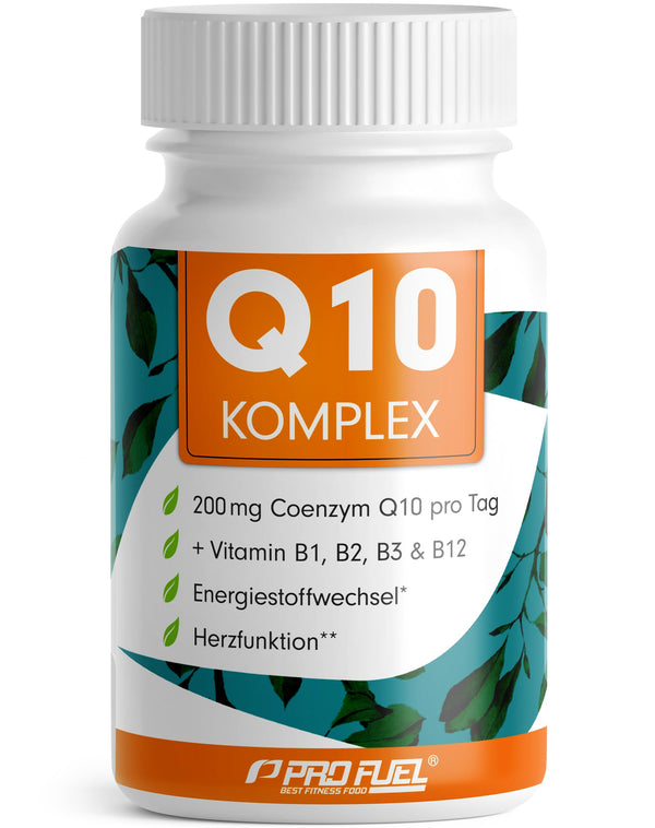 Q10 kapsulas, augsta deva 120x - koenzīma Q10 komplekss ar 200 mg koenzīma Q10 + B1, B2, B3 un B12 vitamīniem - enerģijas metabolismam un sirds darbībai - laboratoriski pārbaudīts ar sertifikātu - 4 mēnešu krājumi
