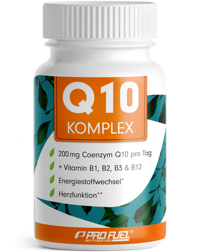 Q10 kapsulas, augsta deva 120x - koenzīma Q10 komplekss ar 200 mg koenzīma Q10 + B1, B2, B3 un B12 vitamīniem - enerģijas metabolismam un sirds darbībai - laboratoriski pārbaudīts ar sertifikātu - 4 mēnešu krājumi