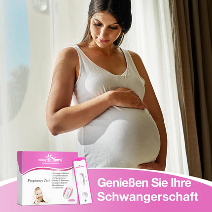 Easy@Home 10 grūtniecības testi Agrīns tests: agrīna noteikšana ar augstu jutību 10 mSV/ml Ātra un uzticama HCG testa kasete precīziem rezultātiem