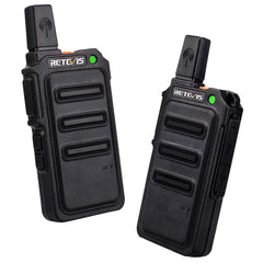 Retevis RT619 rācija, PMR446 uzlādējama divvirzienu rācija ar USB 1300mAh akumulatoru, VOX bez licences, mini rācijas, profesionālas lietošanai ģimenē, kempingā (2 iepakojumi, melnas)