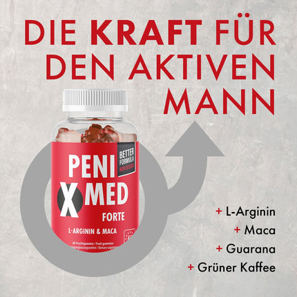 Penixmed gumijas lācīši | Mīlestība, iekāre un kaislība | aktīvam vīrietim | Maxi iepakojums ar 60 želejkonfektēm 3x