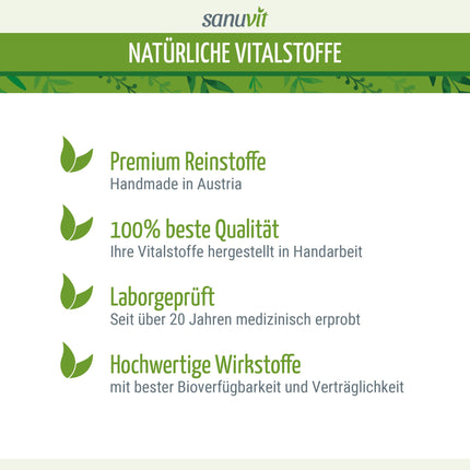 Sanuvit® - locītavu vitamīns | ar patentētām locītavu barības vielām Acti-Joint® | augsta biopieejamība | Augstākās kvalitātes izejvielas | Ražots Austrijā | 90 kapsulas