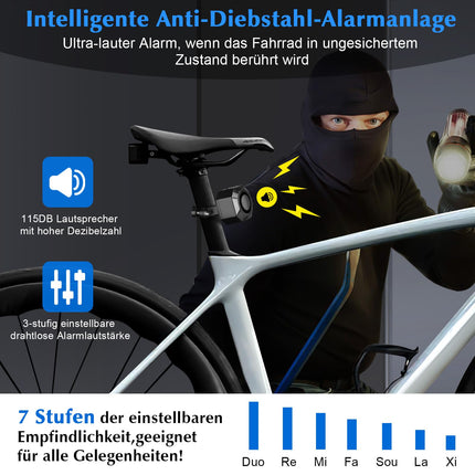 Velosipēda signalizācijas sistēma, 2 pāri velosipēdu signalizācijas sistēmu ar tālvadības pulti, USB uzlādējama velosipēda signalizācija, ar kustības sensoru, ūdensizturīga, motorolleram MTB Ebike E motorolleram