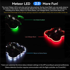 SpeedyBee Bee25 Pro 2,5 collu bezvadu Cinewhoop FPV drona rāmis – modulārs, triecienizturīgs, ieslēdz un lieto ar viedo Meteor LED, saderīgs ar DJI O3 Air Unit, O4 PRO un Link Vista